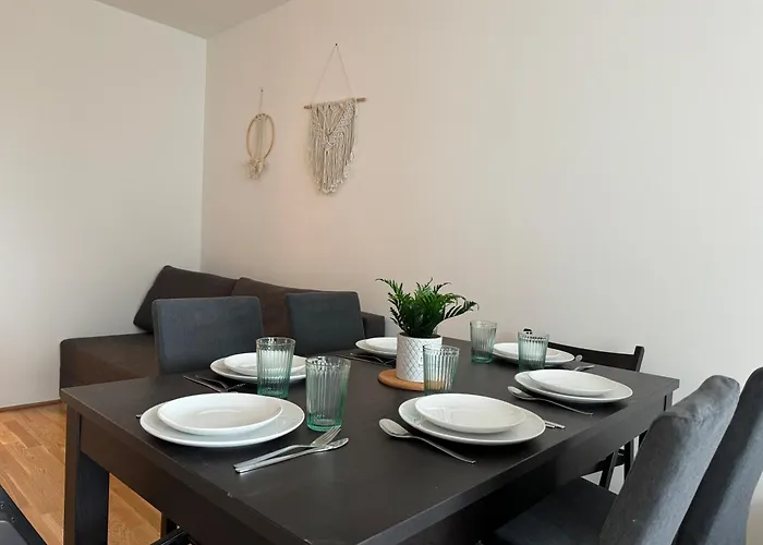 Brand New Danube With Balcony And Free Parking Відень
